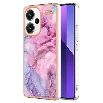 Xiaomi Redmi Note 13 Pro+ - Galwanizowane Etui IMD z TPU z Deseniem Marmuru