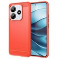 Xiaomi Redmi Note 14 Szczotkowane Etui z TPU - Włókno Węglowe