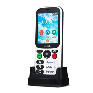 Doro 780X - 4G, Bluetooth, 1600mAh - Czerń / Biel