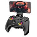 Bezprzewodowy kontroler do gier iPega PG-9115 z podświetleniem RGB - Android/iOS/PC/PS4/PS3/Switch - Czarny