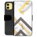 Etui Portfel Premium - iPhone 11 - Abstrakcyjny Marmur