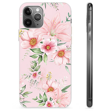 Etui TPU - iPhone 11 Pro Max - Kwiaty Akwarelowe