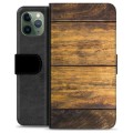 Etui Portfel Premium - iPhone 11 Pro - Drewno