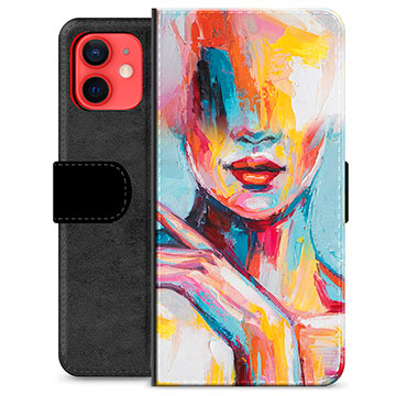 Etui Portfel Premium - iPhone 12 mini - Retrato Abstrato