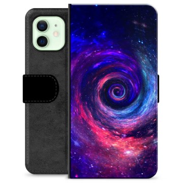 Etui Portfel Premium - iPhone 12 - Galaktyka