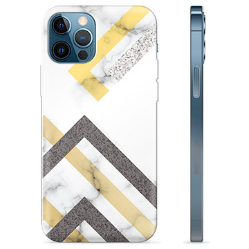 Etui TPU - iPhone 12 Pro - Abstrakcyjny Marmur