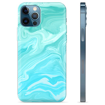 Etui TPU - iPhone 12 Pro - Błękitny Marmur