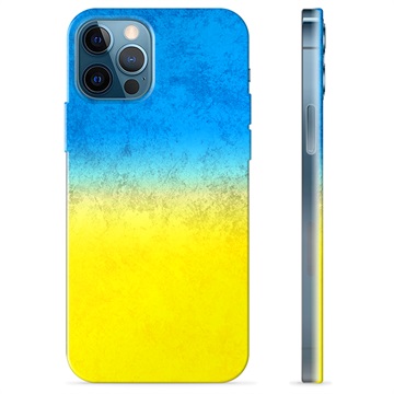 Etui TPU Flaga Ukrainy - iPhone 12 Pro - Dwubarwne