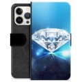 Etui Portfel Premium - iPhone 13 Pro - Diament