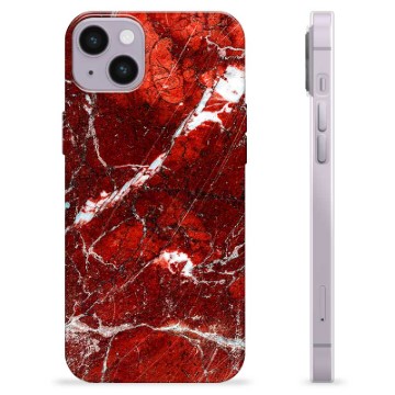 Etui TPU - iPhone 14 Plus - Czerwony Marmur