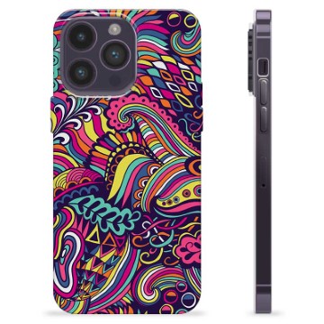 Etui TPU - iPhone 14 Pro Max - Abstrakcyjne Kwiaty