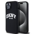 iPhone 15 DKNY Liquid Silicone Arch Logo Case - kompatybilny z MagSafe - czarny