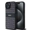 Etui na iPhone 15 DKNY Repeat Pattern Tonal Stripe - Czarny