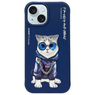 Etui Kot iPhone 15 Nimmy Friends Glasses Cool