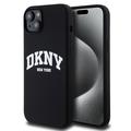 iPhone 15 Plus DKNY Liquid Silicone Arch Logo Case - kompatybilny z MagSafe - czarny