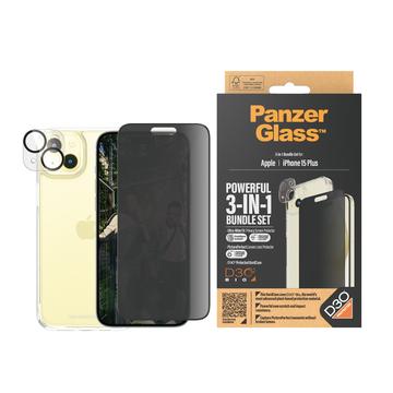 iPhone 15 Plus PanzerGlass Privacy 3-w-1 Pack