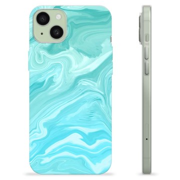 Etui TPU - iPhone 15 Plus - Błękitny Marmur