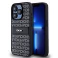 Etui na iPhone 15 Pro DKNY Repeat Pattern Tonal Stripe - Czarny