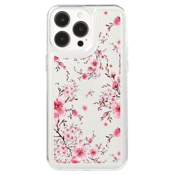 iPhone 15 Pro Fashion TPU Etui - Różowe kwiaty