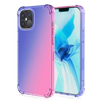 iPhone 15 Pro Wstrząsoodporne Etui Gradient z TPU - Błękit / Różowy