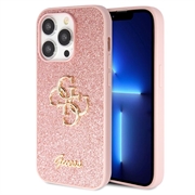 iPhone 15 Pro Etui Guess Fixed Glitter 4G Metal Logo