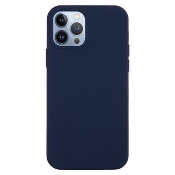 iPhone 15 Pro Etui z Ciekłego Silikonu - Ciemnoniebieski