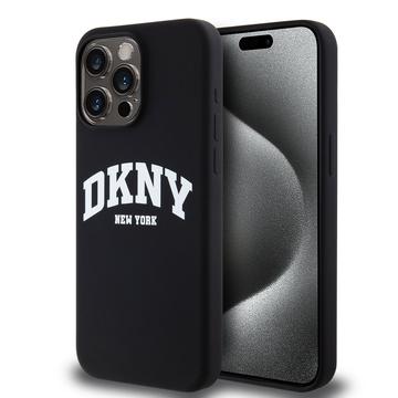 iPhone 15 Pro Max DKNY Liquid Silicone Arch Logo Case - kompatybilny z MagSafe - czarny