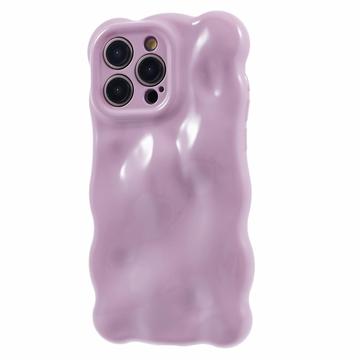 Etui TPU na iPhone\'a 15 Pro Max Wavy Edge Candy Bubbles - jasnofioletowe