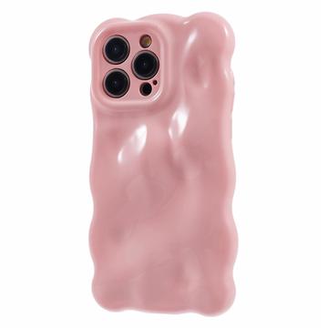 Etui TPU na iPhone\'a 15 Pro Max Wavy Edge Candy Bubbles - różowy