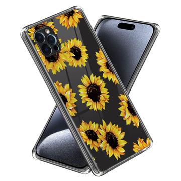 iPhone 15 Pro Stylish Ultracienkie Etui z TPU - Słoneczniki