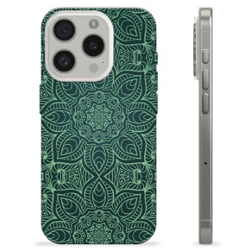 Etui TPU - iPhone 15 Pro - Zielona Mandala