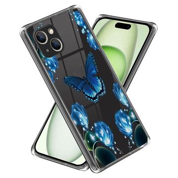 iPhone 15 Stylish Ultracienkie Etui z TPU - Motyl i Kwiaty