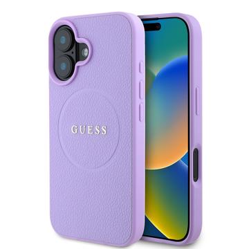 iPhone 16 Guess Grained Classic Logo Obudowa hybrydowa - kompatybilny z MagSafe