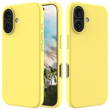 iPhone 16 Etui z Płynnego Silikonu - Żółty