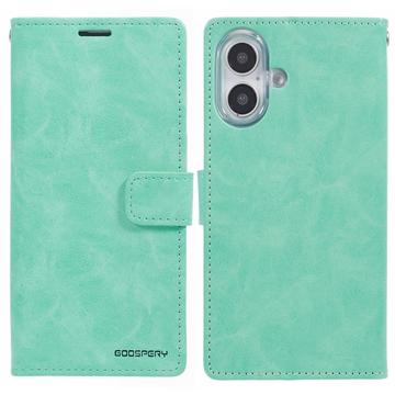 Etui portfelowe iPhone 16 Mercury Goospery Blue Moon - Niebieskozielony