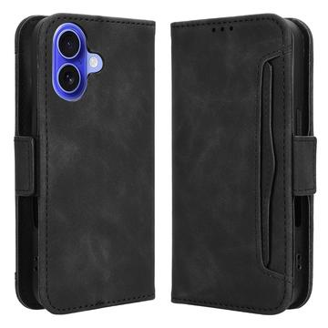 Etui portfelowe na karty iPhone 16 Plus - czarne