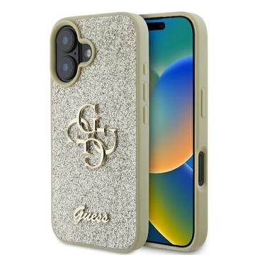 iPhone 16 Plus Etui Guess Fixed Glitter 4G Metal Logo