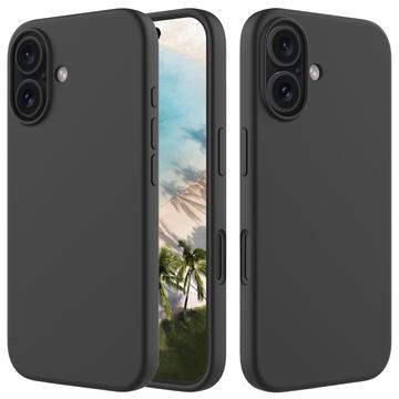 iPhone 16 Plus Etui z Płynnego Silikonu - Czarne