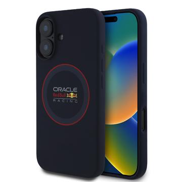 iPhone 16 Plus Oracle Red Bull Racing Red Ring MagSafe Etui z płynnego silikonu - Marynarka wojenna