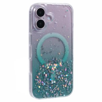 iPhone 16 Plus Etui MagSafe Sparkle Glow - zielone