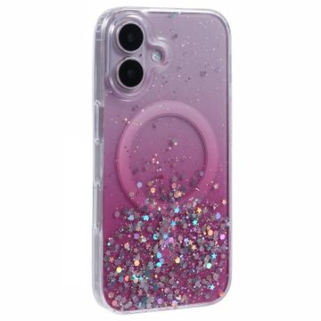 iPhone 16 Plus Etui MagSafe Sparkle Glow - różowy