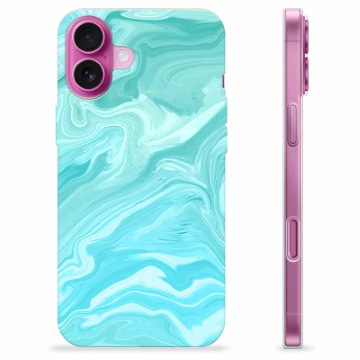 Etui TPU - iPhone 16 Plus - Błękitny Marmur