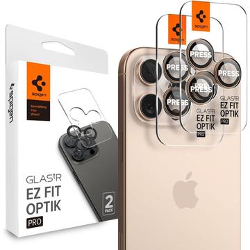 iPhone 16 Pro/16 Pro Max Szkło Hartowane w Obiektywie Spigen Glas.tR Ez Fit Optik Pro - Desert tytan