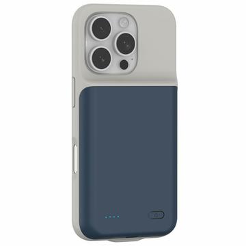 Etui z akumulatorem do iPhone 16 Pro - 7000mAh - Ciemnoniebieski / Szary