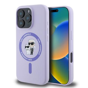 iPhone 16 Pro Karl Lagerfeld Karl and Choupette Etui MagSafe z płynnego silikonu