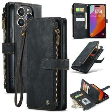 iPhone 16 Pro Max Wielofunkcyjne Etui-Portfel Caseme C30 - Czarne