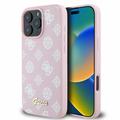 iPhone 16 Pro Max Guess Peony Script Etui - kompatybilny z MagSafe - różowy