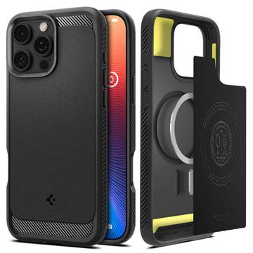 iPhone 16 Pro Max Etui Spigen Rugged Armor Mag z TPU - Czerń