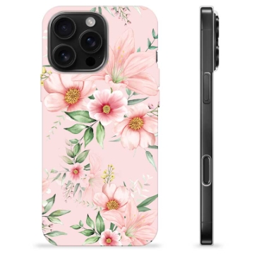 Etui TPU - iPhone 16 Pro Max - Kwiaty Akwarelowe