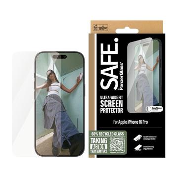 Ochraniacz ekranu iPhone 16 Pro PanzerGlass Safe Ultra-Wide Fit - 9H - przezroczysty